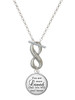 Silver Plated Domed You are more Loved - Custom Engraved Infinity Toggle Necklace: Personalized Jewelry Gift - Names, Initials, Dates, Bible Verses
