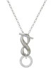 You Mean The World To Me Infinity Ring - Custom Engraved Infinity Toggle Necklace: Personalized Jewelry Gift - Names, Initials, Dates, Bible Verses