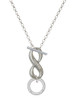 Silver Plated Passionate Fearless Strong Infinity Ring - Custom Engraved Infinity Toggle Necklace: Personalized Jewelry Gift - Names, Initials, Dates, Bible Verses