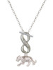 Silver Plated Tiger Cub - Custom Engraved Infinity Toggle Necklace: Personalized Jewelry Gift - Names, Initials, Dates, Bible Verses