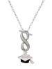 Silver Plated 3-D Graduation Hat with 2025 - Custom Engraved Infinity Toggle Necklace: Personalized Jewelry Gift - Names, Initials, Dates, Bible Verses