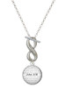 Silver Plated Domed John 3:16 - Custom Engraved Infinity Toggle Necklace: Personalized Jewelry Gift - Names, Initials, Dates, Bible Verses