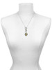 Silver Plated Small Black Oval Cameo - Custom Engraved Infinity Toggle Necklace