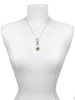 Silver Plated Domed Music - Piano - Custom Engraved Infinity Toggle Necklace