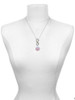 Silver Plated Domed Multi Color CDA - Custom Engraved Infinity Toggle Necklace