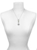 Silver Plated Domed Black CNM - Custom Engraved Infinity Toggle Necklace