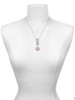 Silver Plated Domed Multi Color CPhT - Custom Engraved Infinity Toggle Necklace