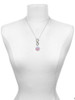 Silver Plated Domed Multi Color CVT - Custom Engraved Infinity Toggle Necklace