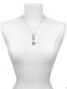 Silver Plated Domed Black DA - Custom Engraved Infinity Toggle Necklace