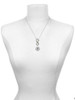 Silver Plated Domed Black DScPT - Custom Engraved Infinity Toggle Necklace
