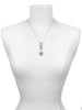 Silver Plated Domed Black LVN - Custom Engraved Infinity Toggle Necklace