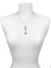 Silver Plated Domed Multi Color OD - Custom Engraved Infinity Toggle Necklace