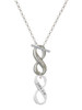 Silver Plated John 3:16 Infinity Sign - Custom Engraved Infinity Toggle Necklace: Personalized Jewelry Gift - Names, Initials, Dates, Bible Verses