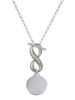 Stainless Steel Disc - Custom Engraved Infinity Toggle Necklace: Personalized Jewelry Gift - Names, Initials, Dates, Bible Verses