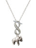 Silver Plated Panda Bear Standing - Custom Engraved Infinity Toggle Necklace: Personalized Jewelry Gift - Names, Initials, Dates, Bible Verses