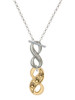 Gold-tone Paw Prints Infinity - Custom Engraved Infinity Toggle Necklace: Personalized Jewelry Gift - Names, Initials, Dates, Bible Verses