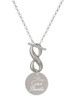 Stainless Steel In all things Give Thanks Disc - Custom Engraved Infinity Toggle Necklace: Personalized Jewelry Gift - Names, Initials, Dates, Bible Verses