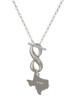 Stainless Steel Home is Texas - Custom Engraved Infinity Toggle Necklace: Personalized Jewelry Gift - Names, Initials, Dates, Bible Verses