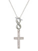 Stainless Steel Proverbs 3:15 - She is Precious Engraved Cross - Custom Engraved Infinity Toggle Necklace: Personalized Jewelry Gift - Names, Initials, Dates, Bible Verses