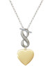 Gold-tone Heart Locket - Custom Engraved Infinity Toggle Necklace: Personalized Jewelry Gift - Names, Initials, Dates, Bible Verses