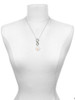Silver Plated Domed Llama - Custom Engraved Infinity Toggle Necklace