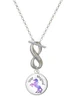 Silver Plated Domed Stay Magical Unicorn - Custom Engraved Infinity Toggle Necklace: Personalized Jewelry Gift - Names, Initials, Dates, Bible Verses