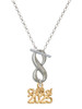 Gold-tone Class of 2025 - Custom Engraved Infinity Toggle Necklace: Personalized Jewelry Gift - Names, Initials, Dates, Bible Verses