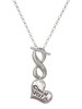 Silver Plated Class of 2027 Heart - Custom Engraved Infinity Toggle Necklace: Personalized Jewelry Gift - Names, Initials, Dates, Bible Verses