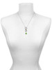10mm Lime Green Crystal Drop - Custom Engraved Infinity Toggle Necklace