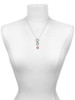 Silver Plated Small Sparkle Pink AB Softball - Custom Engraved Infinity Toggle Necklace
