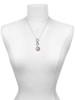 Silver Plated Large Super Sparkle Crystal Pink AB Volleyball - Custom Engraved Infinity Toggle Necklace