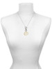 Gold-tone Tree of Life in Circle - Custom Engraved Infinity Toggle Necklace