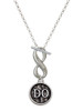 Silver Plated Doctor Caduceus Seal - DO - Custom Engraved Infinity Toggle Necklace: Personalized Jewelry Gift - Names, Initials, Dates, Bible Verses