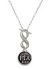 Silver Plated Physical Therapist Caduceus Seal - PTA - Custom Engraved Infinity Toggle Necklace: Personalized Jewelry Gift - Names, Initials, Dates, Bible Verses