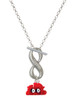 Resin Red Crab - Custom Engraved Infinity Toggle Necklace: Personalized Jewelry Gift - Names, Initials, Dates, Bible Verses