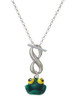 Resin Big Eyed Frog - Custom Engraved Infinity Toggle Necklace: Personalized Jewelry Gift - Names, Initials, Dates, Bible Verses