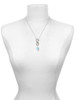 Resin White Cupcake with Blue Frosting - Custom Engraved Infinity Toggle Necklace