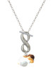 Resin Flying Angel - Custom Engraved Infinity Toggle Necklace: Personalized Jewelry Gift - Names, Initials, Dates, Bible Verses