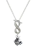 Resin Zebra - Custom Engraved Infinity Toggle Necklace: Personalized Jewelry Gift - Names, Initials, Dates, Bible Verses