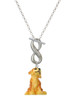 Resin Sitting Puppy - Custom Engraved Infinity Toggle Necklace: Personalized Jewelry Gift - Names, Initials, Dates, Bible Verses