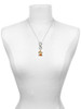 Resin Monkey in Pumpkin Costume - Custom Engraved Infinity Toggle Necklace