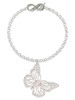 Acrylic Cut Out Butterfly Mirror - Custom Engraved Infinity Toggle Bracelet: Personalized Jewelry Gift - Names, Initials, Dates, Bible Verses