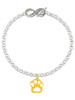 Acrylic Small Paw Yellow - Custom Engraved Infinity Toggle Bracelet: Personalized Jewelry Gift - Names, Initials, Dates, Bible Verses