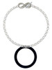 Acrylic 1 1/2" Ring Black - Custom Engraved Infinity Toggle Bracelet: Personalized Jewelry Gift - Names, Initials, Dates, Bible Verses