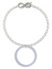 Acrylic 1 1/2" Ring Shimmer White - Custom Engraved Infinity Toggle Bracelet: Personalized Jewelry Gift - Names, Initials, Dates, Bible Verses