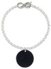 Acrylic 1 1/8" Disc Black - Custom Engraved Infinity Toggle Bracelet: Personalized Jewelry Gift - Names, Initials, Dates, Bible Verses