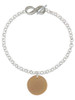 Acrylic 7/8" Disc Gold-tone - Custom Engraved Infinity Toggle Bracelet: Personalized Jewelry Gift - Names, Initials, Dates, Bible Verses