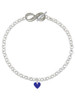 Acrylic 5/16" Royal Blue Heart - Custom Engraved Infinity Toggle Bracelet: Personalized Jewelry Gift - Names, Initials, Dates, Bible Verses