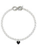 Acrylic 5/16" Black Heart - Custom Engraved Infinity Toggle Bracelet: Personalized Jewelry Gift - Names, Initials, Dates, Bible Verses