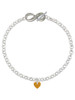 Acrylic 5/16" Gold-tone Heart - Custom Engraved Infinity Toggle Bracelet: Personalized Jewelry Gift - Names, Initials, Dates, Bible Verses